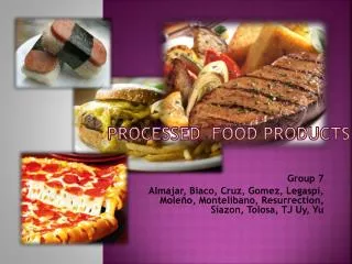 Processed FOOD Products