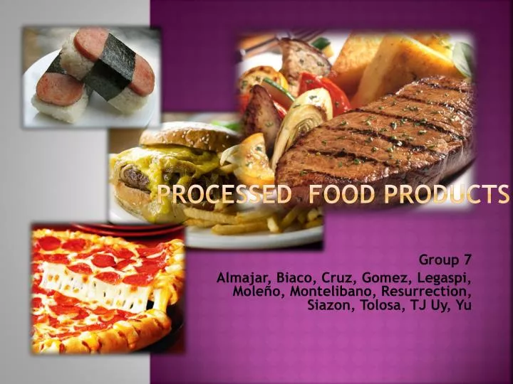 processed food products