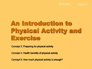 An Introduction to Physical Activity and Exercise