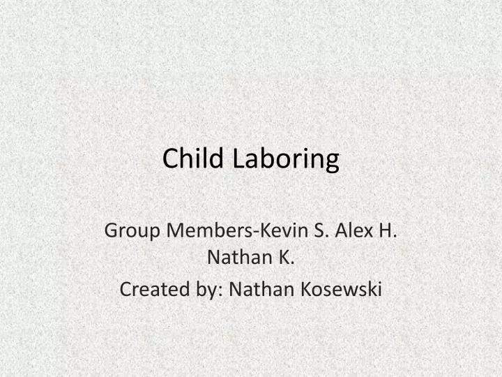 child laboring