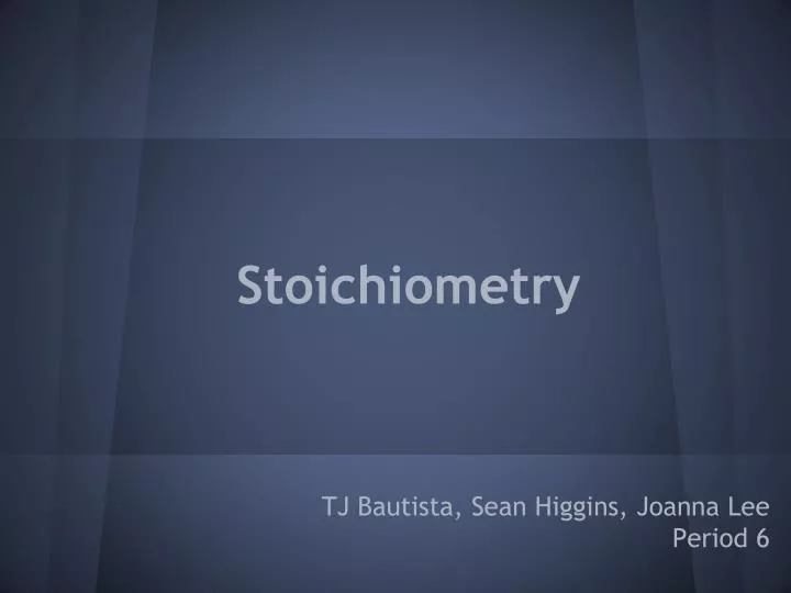 stoichiometry