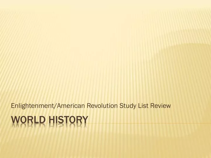 enlightenment american revolution study list review