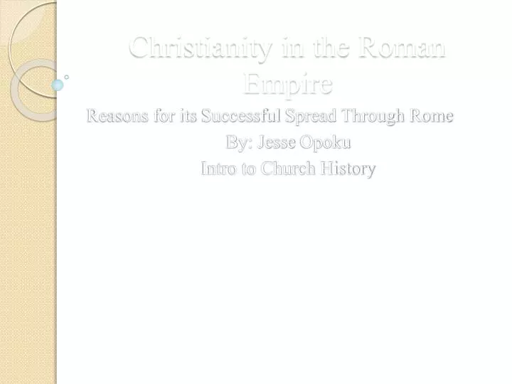 christianity in the roman empire