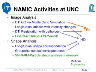 NAMIC Activities at UNC