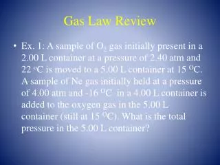 Gas Law Review