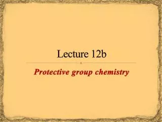 Lecture 12b