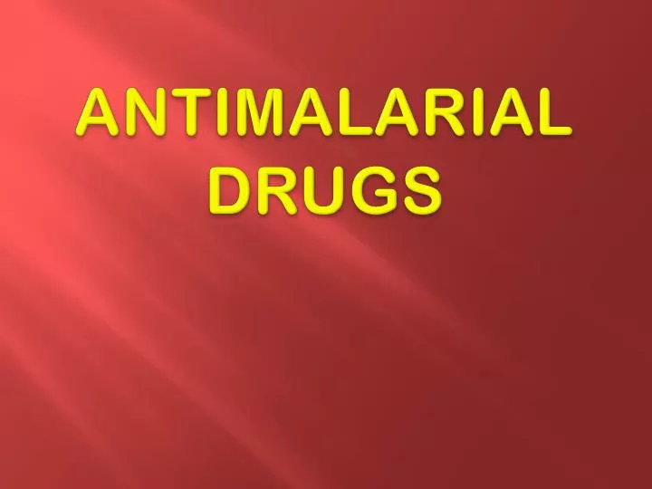 antimalarial drugs