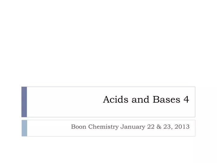 acids and bases 4