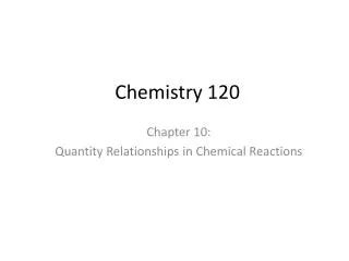 Chemistry 120