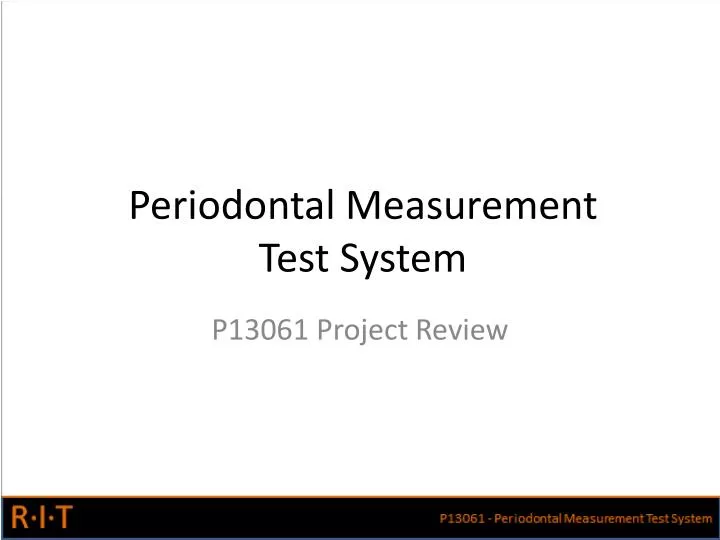 periodontal measurement test system