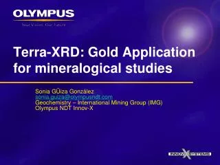 Terra-XRD: Gold Application for mineralogical studies