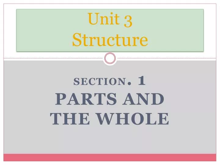 unit 3 structure