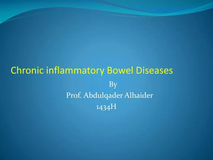chronic inflammatory bowel diseases