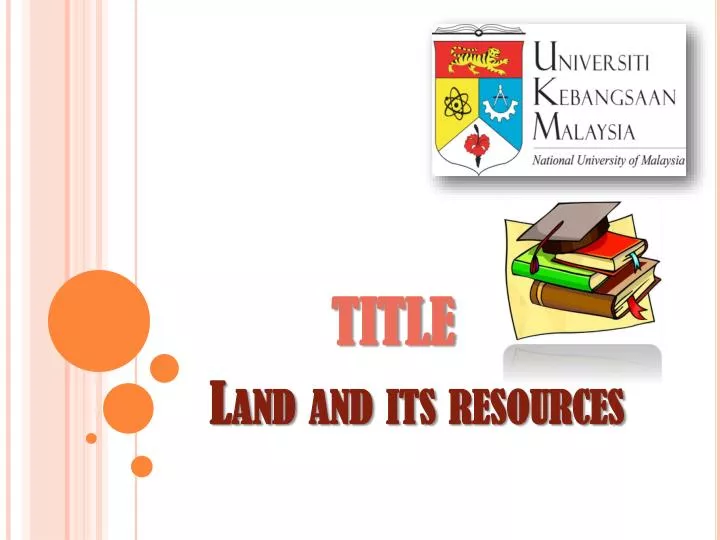 land and its resources
