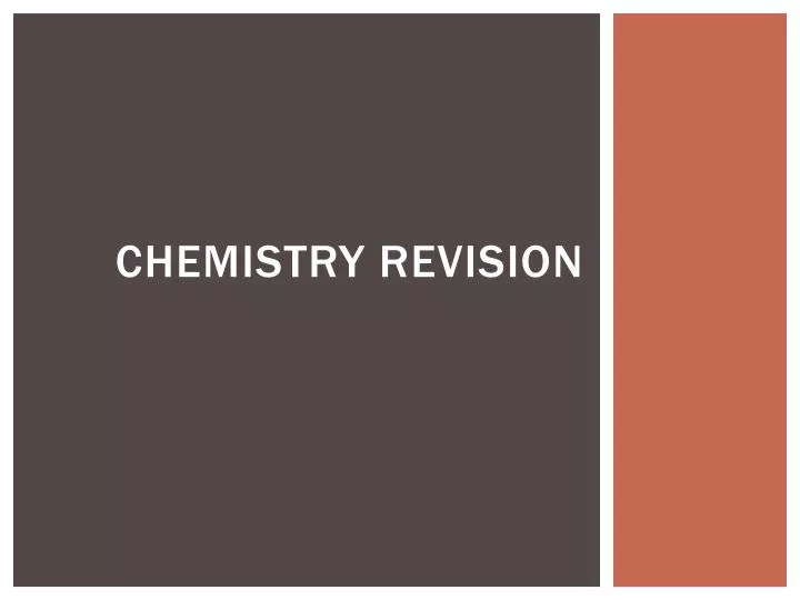 chemistry revision