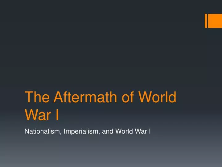 the aftermath of world war i