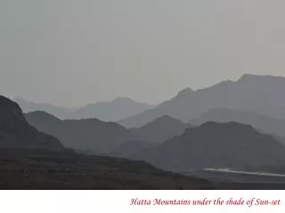 Hatta Mountains under the shade of Sun-set