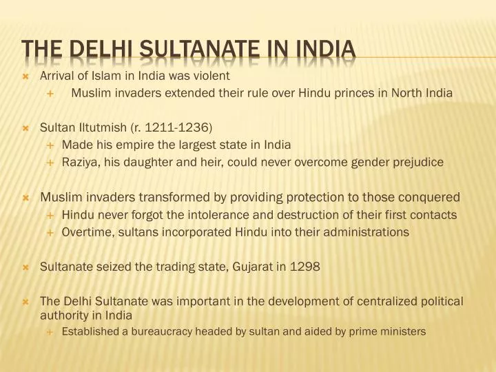the delhi sultanate in india
