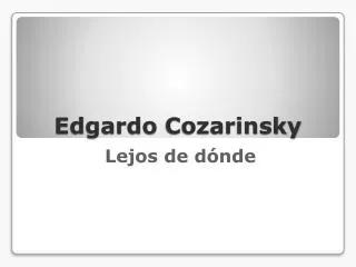edgardo cozarinsky