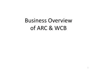Business Overview of ARC &amp; WCB