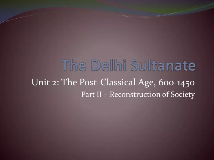 the delhi sultanate