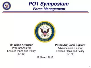 PO1 Symposium Force Management