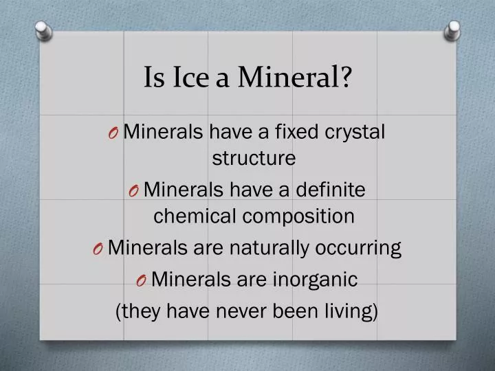 is ice a mineral