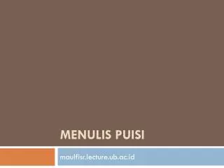 menulis puisi