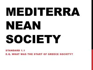 Mediterranean Society