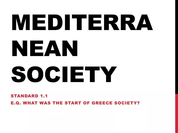 mediterranean society