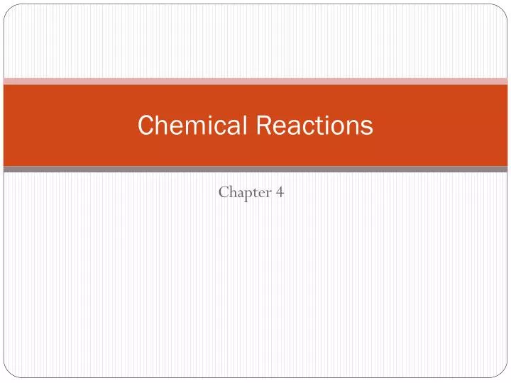 chemical reactions