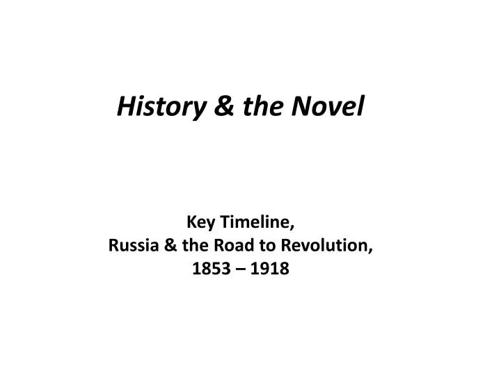 history the novel