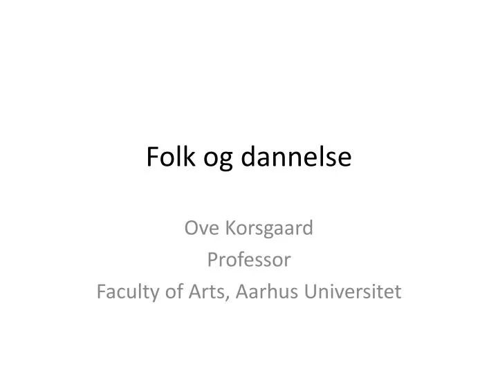 folk og dannelse