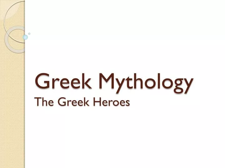 greek mythology the greek heroes