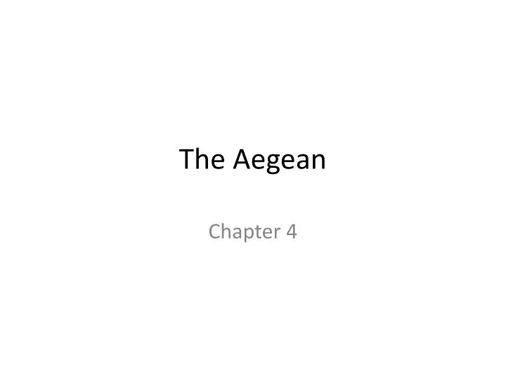 the aegean
