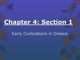Chapter 4: Section 1