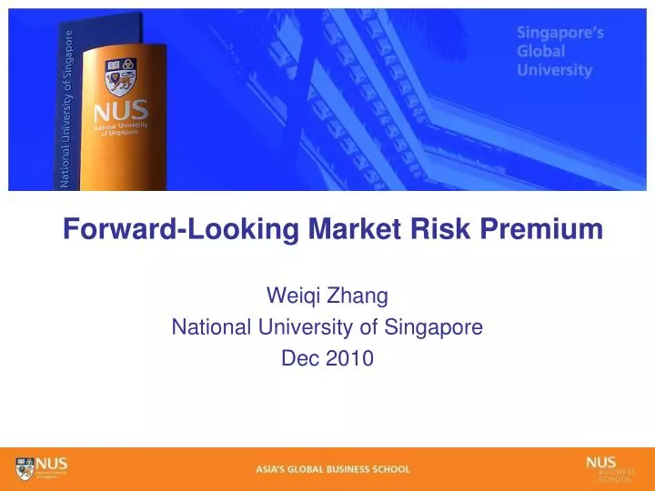forward looking market risk premium