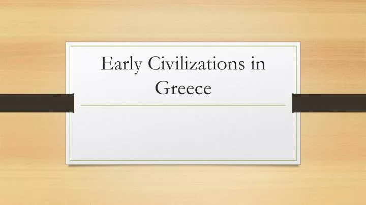early civilizations in greece