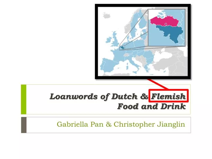 loanwords of dutch flemish food and drink