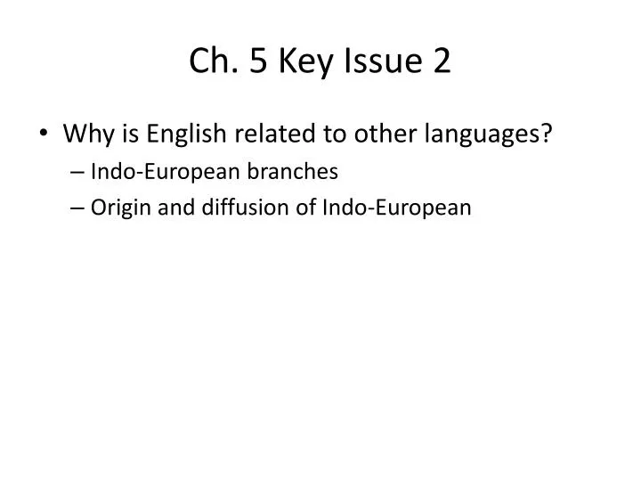 ch 5 key issue 2