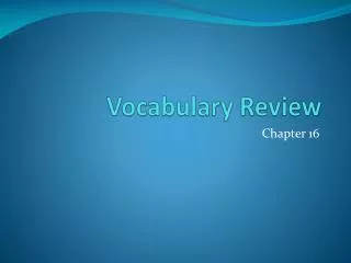 Vocabulary Review