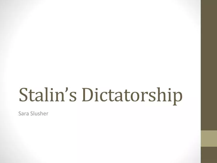 stalin s dictatorship