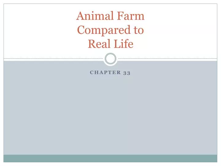 animal farm compared to real life
