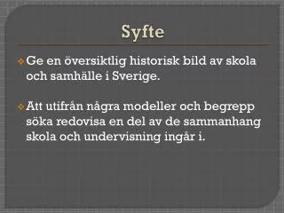 syfte