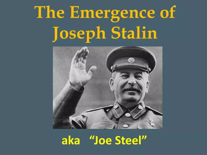 the emergence of joseph stalin