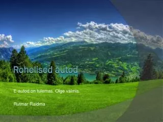 rohelised autod
