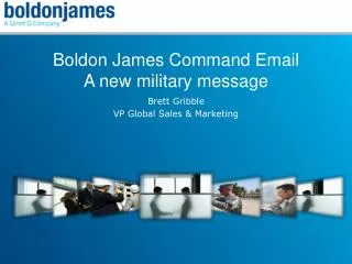 Boldon James Command Email A new military message