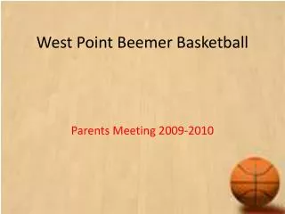West Point Beemer Basketball