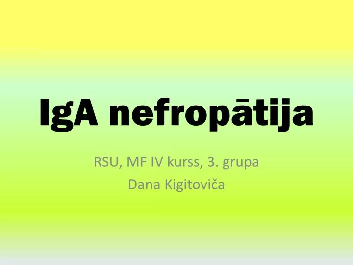 iga nefrop tija