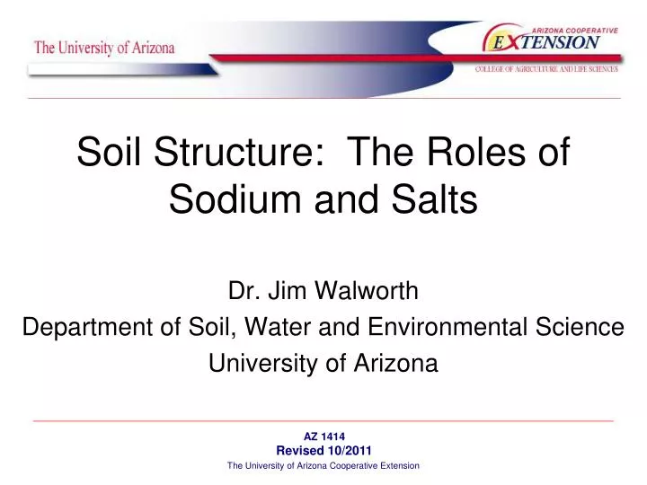 soil structure the roles of sodium and salts